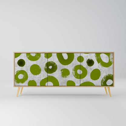 GREEN RHAPSODY 3-Door Sideboard in Oak Effect