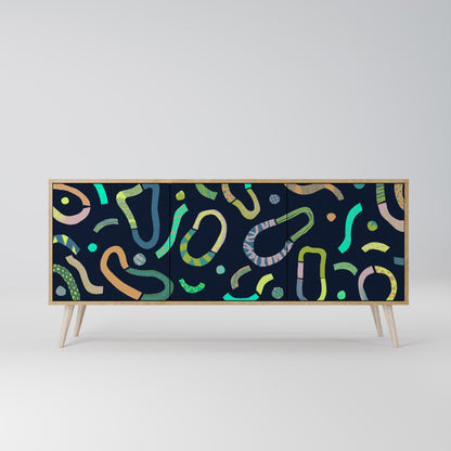 CONTRAST DANCE 3-Door Sideboard in Oak Effect