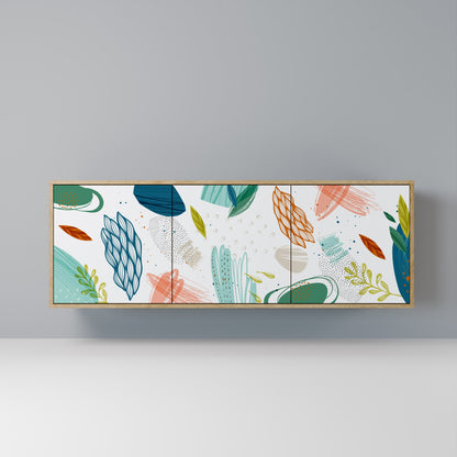 BOTANICAL HURRICANE 3-Door Sideboard in Oak Effect