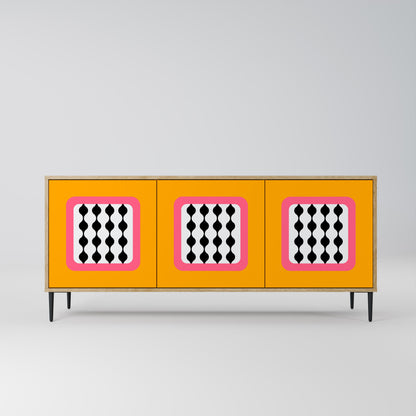 TEARS IN HEAVEN 3-Door Sideboard in Oak Effect
