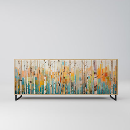 Credenza BIRCH KALEIDOSCOPE a 3 ante in effetto rovere