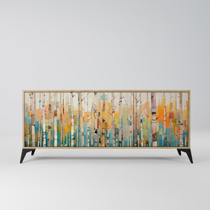 Credenza BIRCH KALEIDOSCOPE a 3 ante in effetto rovere