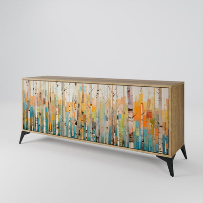 Credenza BIRCH KALEIDOSCOPE a 3 ante in effetto rovere