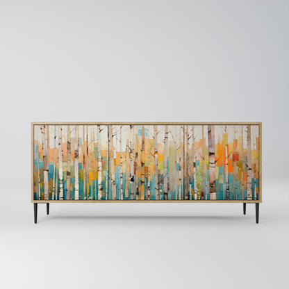 Credenza BIRCH KALEIDOSCOPE a 3 ante in effetto rovere