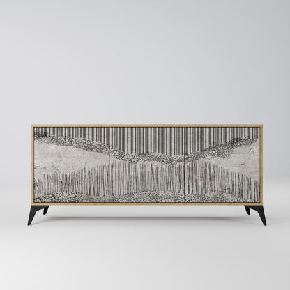 GRAIN LINES 3-Door Sideboard in Oak Effect