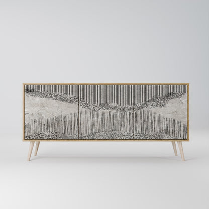 GRAIN LINES 3-Door Sideboard in Oak Effect