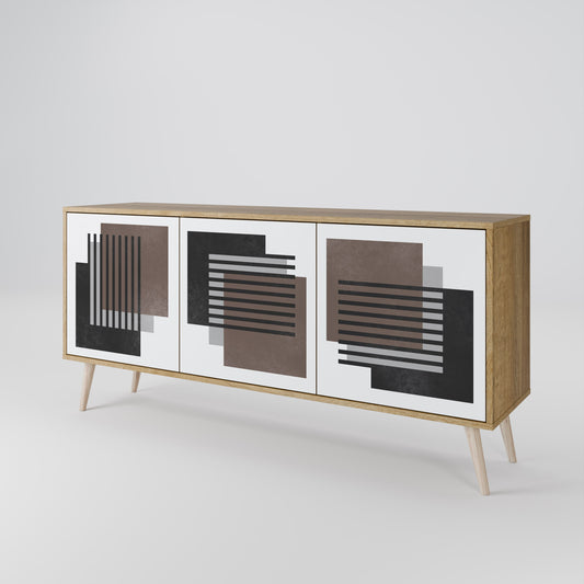 SHADOW SYNCHRONY Madia a 3 Ante in Effetto Rovere