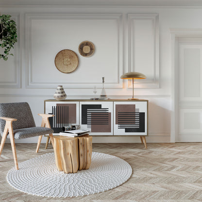 SHADOW SYNCHRONY 3-Door Sideboard in Oak Effect