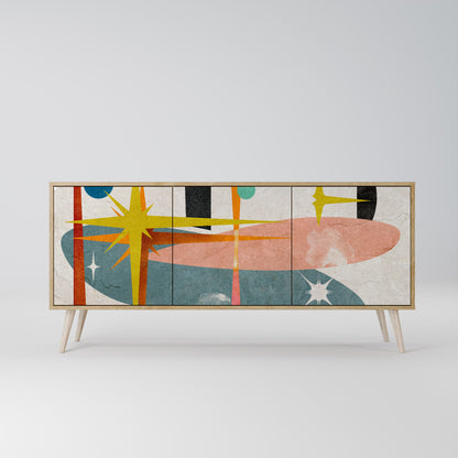 INTERSTELLAR VIBES 3-Door Sideboard in Oak Effect