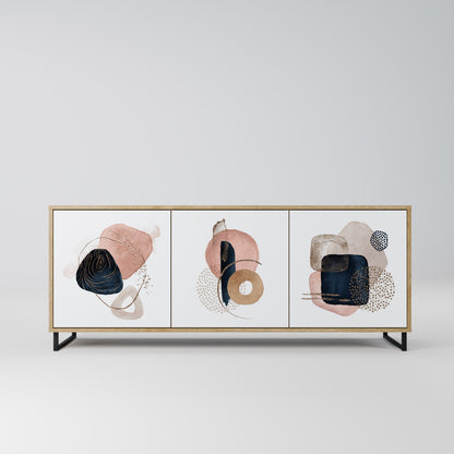 COLORFUL SHAPES 3-Door Sideboard in Oak Effect