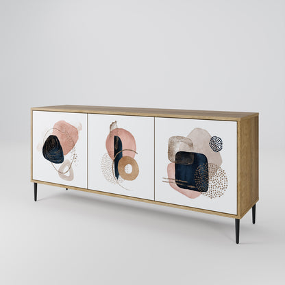 COLORFUL SHAPES 3-Door Sideboard in Oak Effect