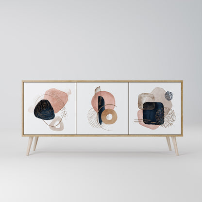 COLORFUL SHAPES 3-Door Sideboard in Oak Effect