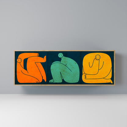 Credenza 3 ante INSIEME MA SEPARATAMENTE in effetto rovere