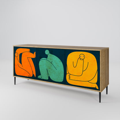 Credenza 3 ante INSIEME MA SEPARATAMENTE in effetto rovere