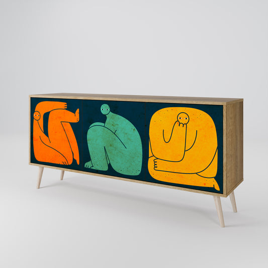 TOGETHER BUT SEPARATELY 3-Door Sideboard in Oak Effect