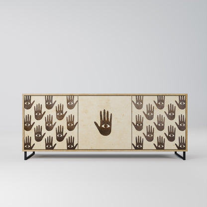 VEDI ALTRO Credenza a 3 ante effetto rovere
