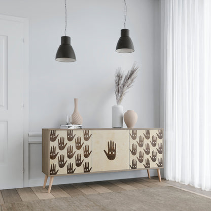 VEDI ALTRO Credenza a 3 ante effetto rovere