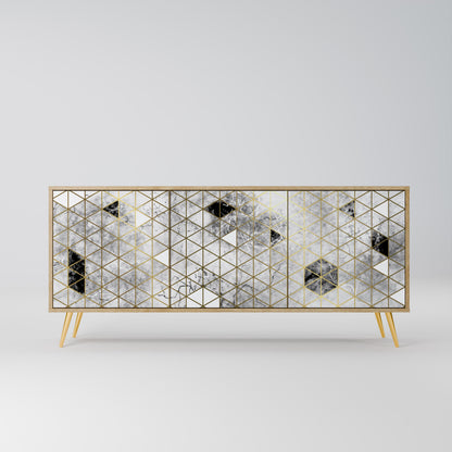 ASHEN ARIA 3-Door Sideboard in Oak Effect