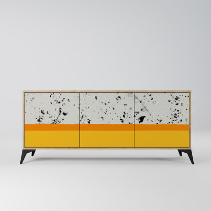 Credenza DYED BY ORANGE a 3 ante in effetto rovere