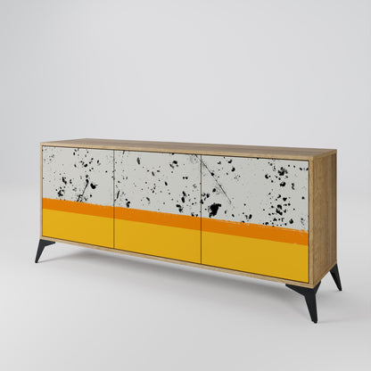Credenza DYED BY ORANGE a 3 ante in effetto rovere