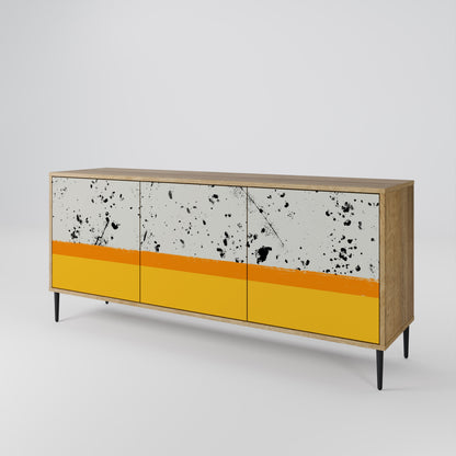 Credenza DYED BY ORANGE a 3 ante in effetto rovere