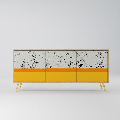 Credenza DYED BY ORANGE a 3 ante in effetto rovere