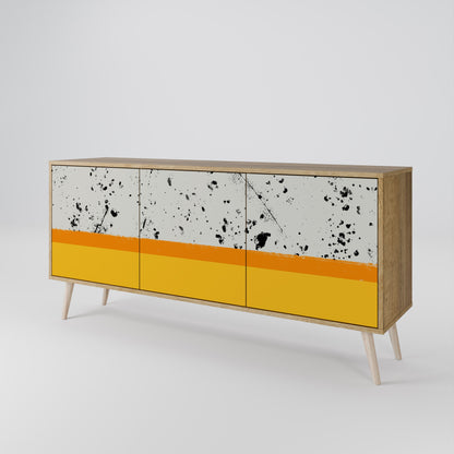 Credenza DYED BY ORANGE a 3 ante in effetto rovere