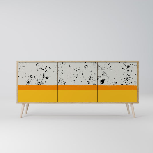 Credenza DYED BY ORANGE a 3 ante in effetto rovere