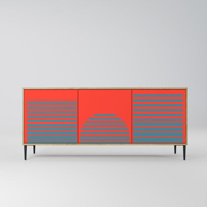 RISING GEOMETRY STARS 3-Door Sideboard in Oak Effect