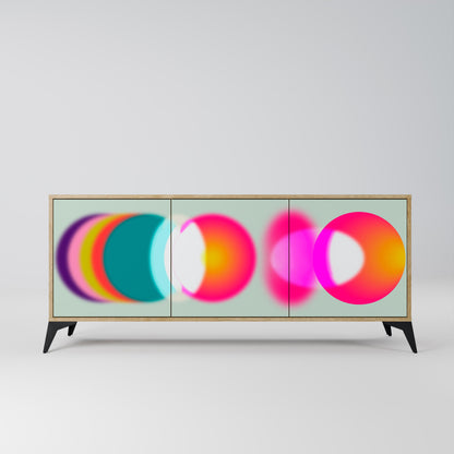 SYMPHONY OF COLORS 3-Door Sideboard in Oak Effect