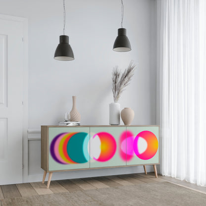 SYMPHONY OF COLORS 3-Door Sideboard in Oak Effect