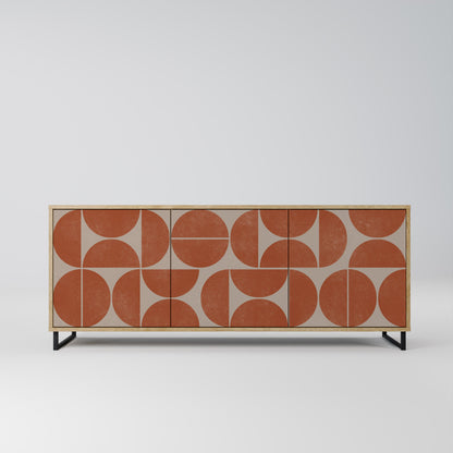 REPETITION COMPULSION 3-Door Sideboard in Oak Effect