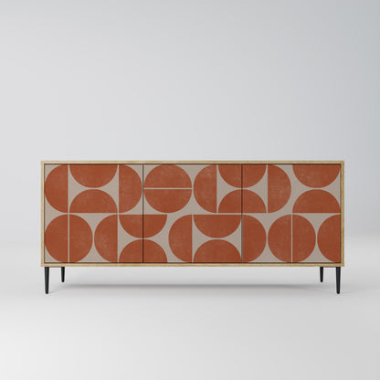 REPETITION COMPULSION 3-Door Sideboard in Oak Effect