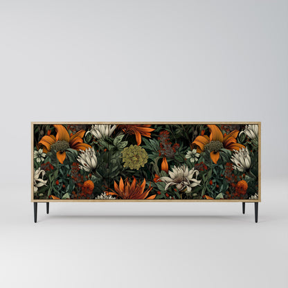 MIDNIGHT SPROUT 3-Door Sideboard in Oak Effect