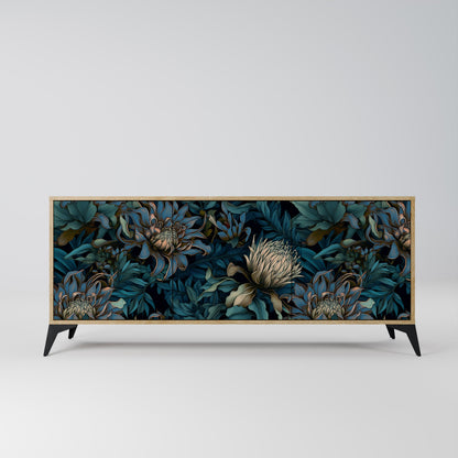 TWILIGHT BLOOM 3-Door Sideboard in Oak Effect