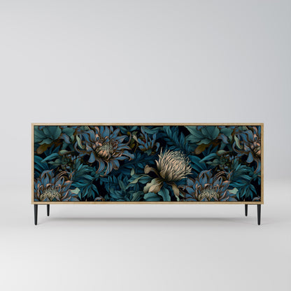 TWILIGHT BLOOM 3-Door Sideboard in Oak Effect