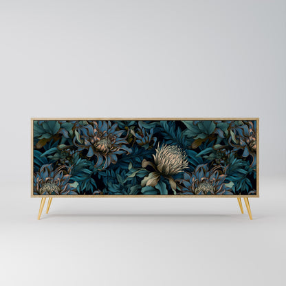 TWILIGHT BLOOM 3-Door Sideboard in Oak Effect