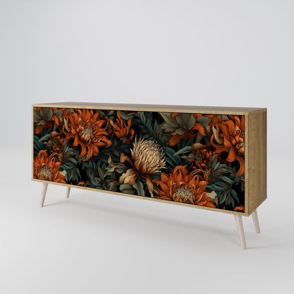 DAWN BLOOM 3-Door Sideboard in Oak Effect