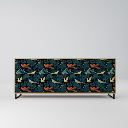 FOWL ORNAMENT 3-Door Sideboard in Oak Effect