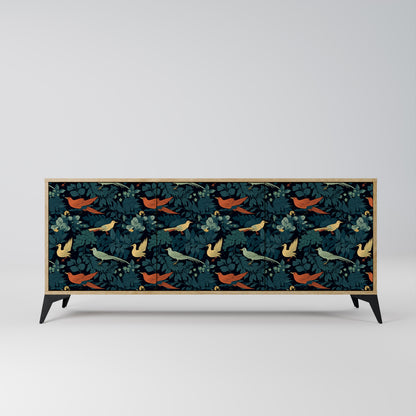 FOWL ORNAMENT 3-Door Sideboard in Oak Effect