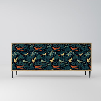 FOWL ORNAMENT 3-Door Sideboard in Oak Effect