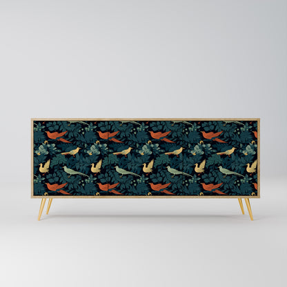 FOWL ORNAMENT 3-Door Sideboard in Oak Effect