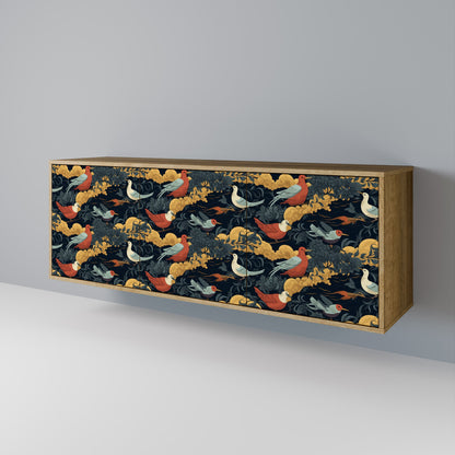 FOWLY DAZE 3-Door Sideboard in Oak Effect