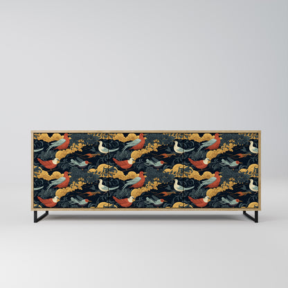 FOWLY DAZE 3-Door Sideboard in Oak Effect