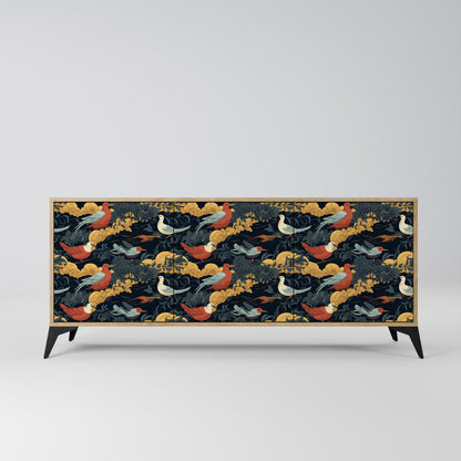 FOWLY DAZE 3-Door Sideboard in Oak Effect