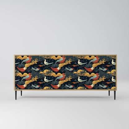 FOWLY DAZE 3-Door Sideboard in Oak Effect