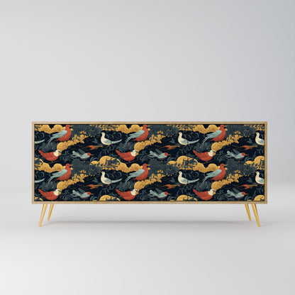 FOWLY DAZE 3-Door Sideboard in Oak Effect
