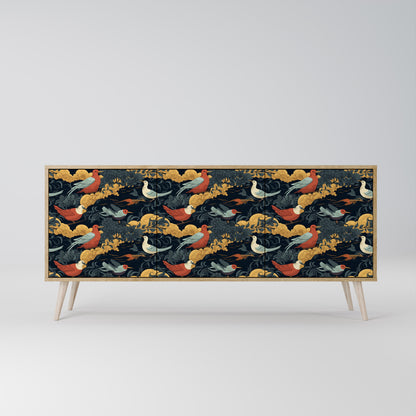 FOWLY DAZE 3-Door Sideboard in Oak Effect
