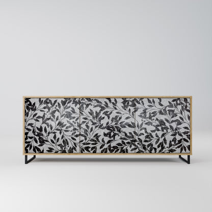 CHARCOAL SPROUT 3-Door Sideboard in Oak Effect