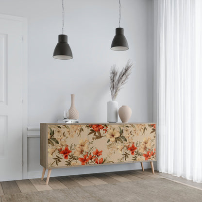 BLOOMING HARMONY 3-Door Sideboard in Oak Effect